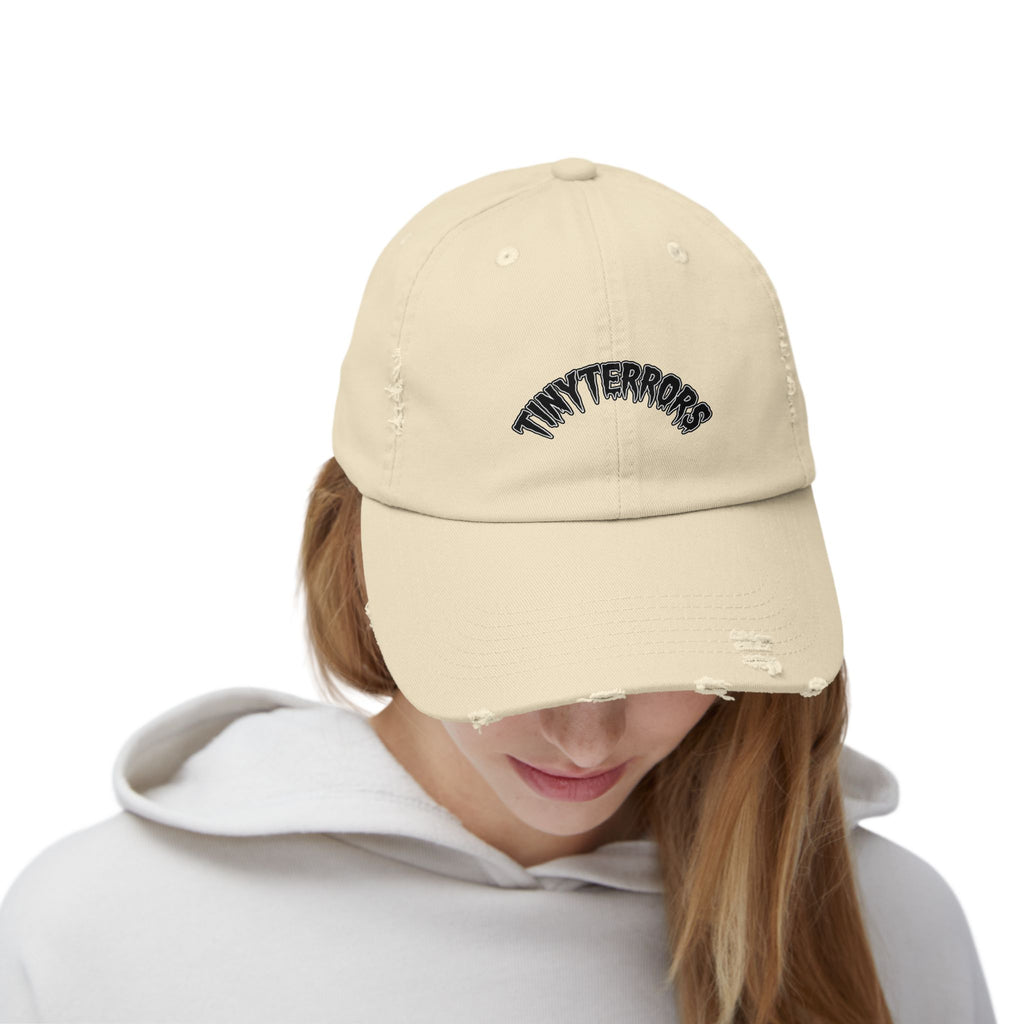 Tiny Terrors cap | distressed black baseball hat