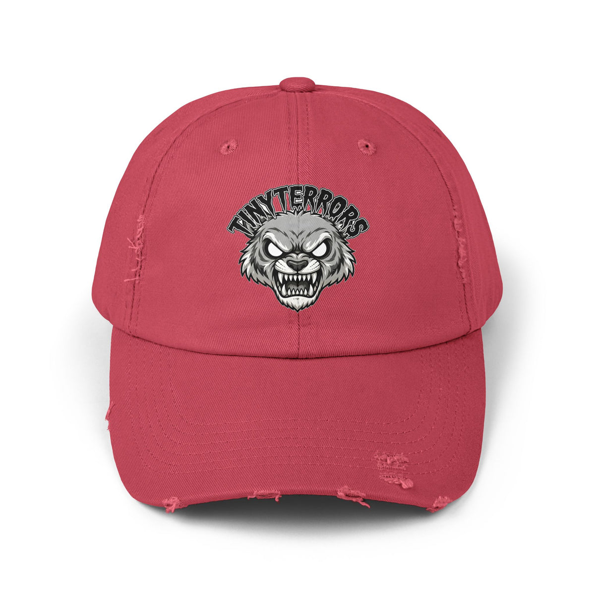 Tiny Terrors logo cap | distressed black baseball hat