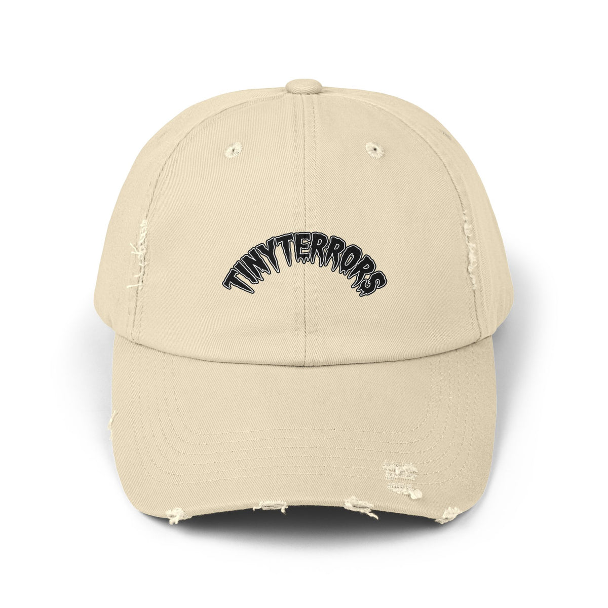 Tiny Terrors cap | distressed black baseball hat
