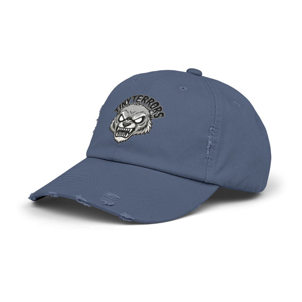 Tiny Terrors logo cap | distressed black baseball hat