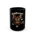 BUCKO Demon Illustration Mug | Black Ceramic Coffee Cup