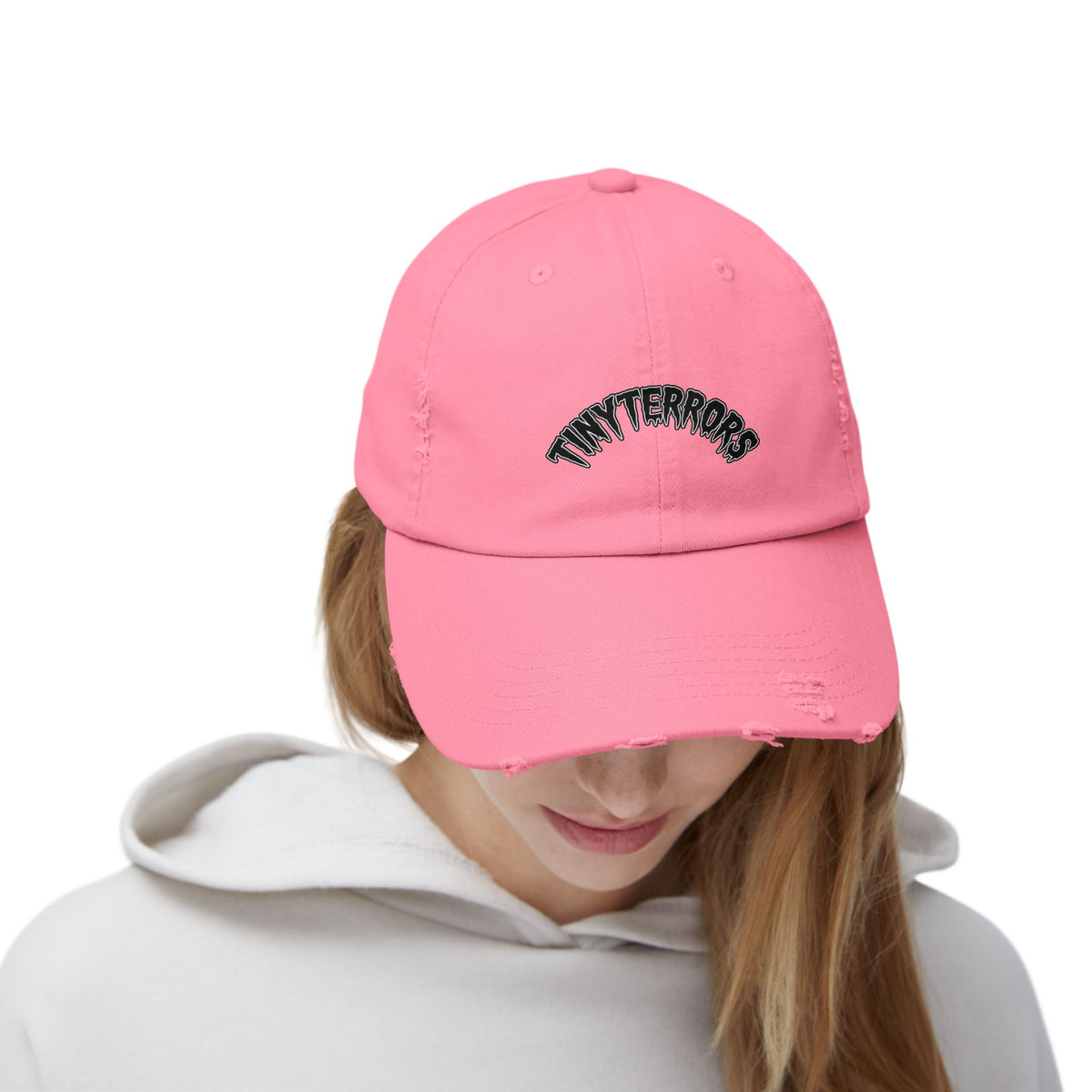 Tiny Terrors cap | distressed black baseball hat