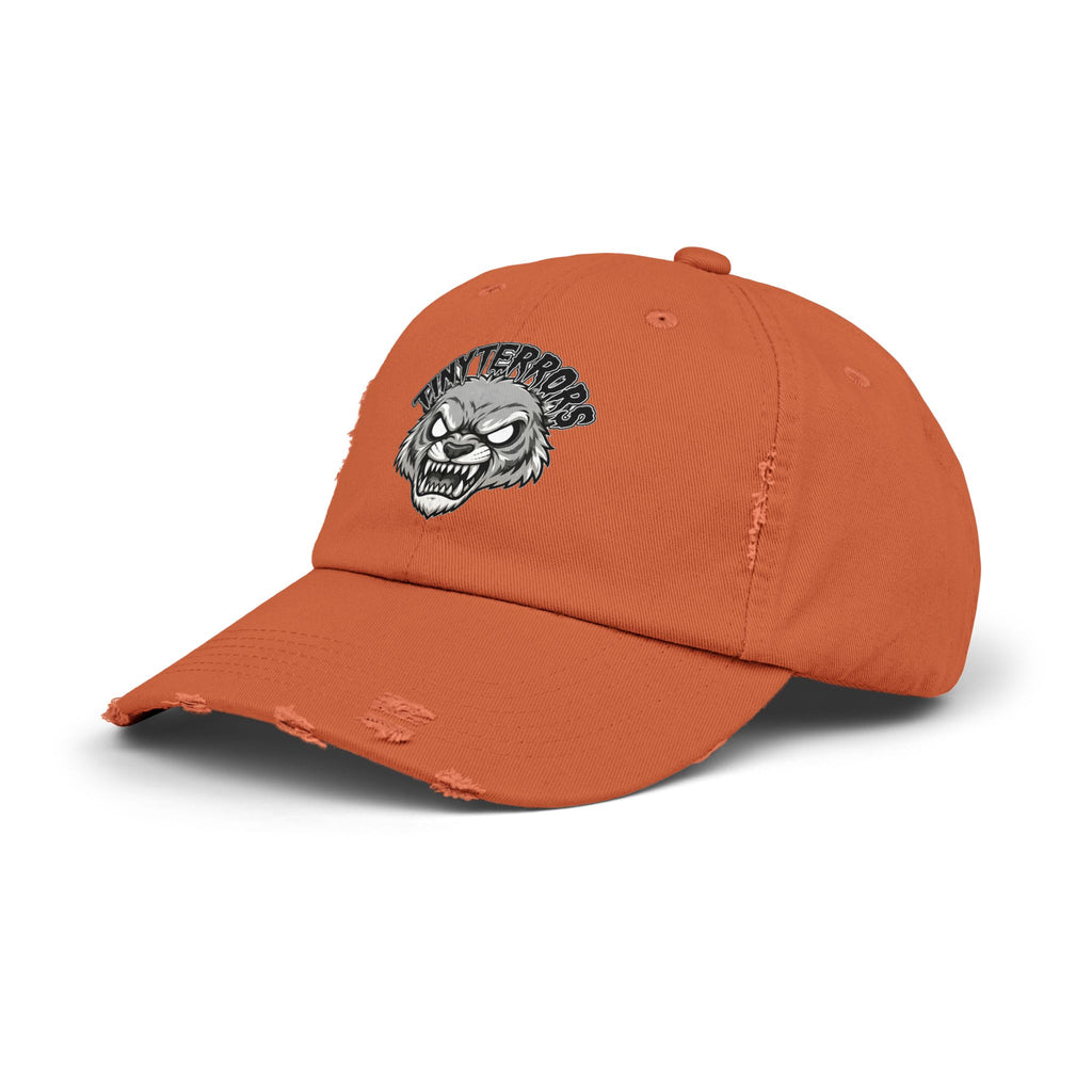 Tiny Terrors logo cap | distressed black baseball hat