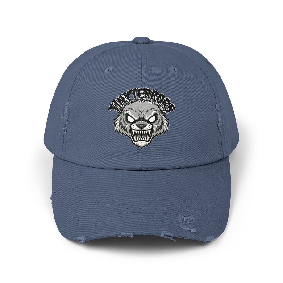Tiny Terrors logo cap | distressed black baseball hat