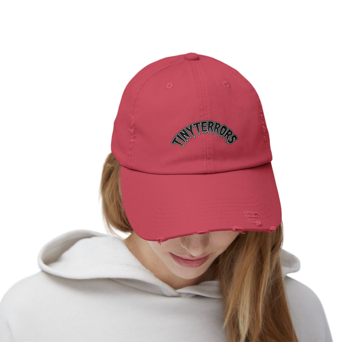Tiny Terrors cap | distressed black baseball hat