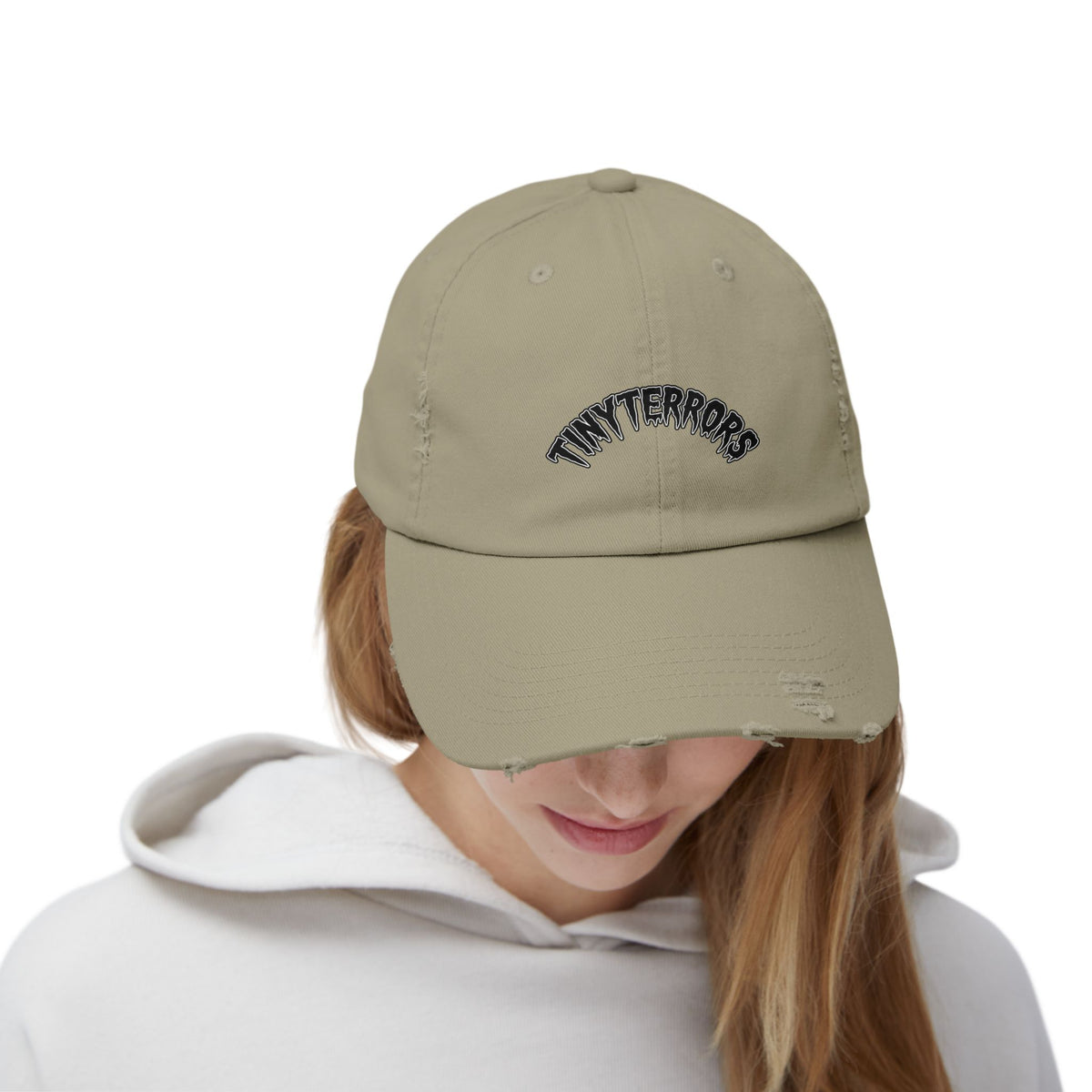 Tiny Terrors cap | distressed black baseball hat