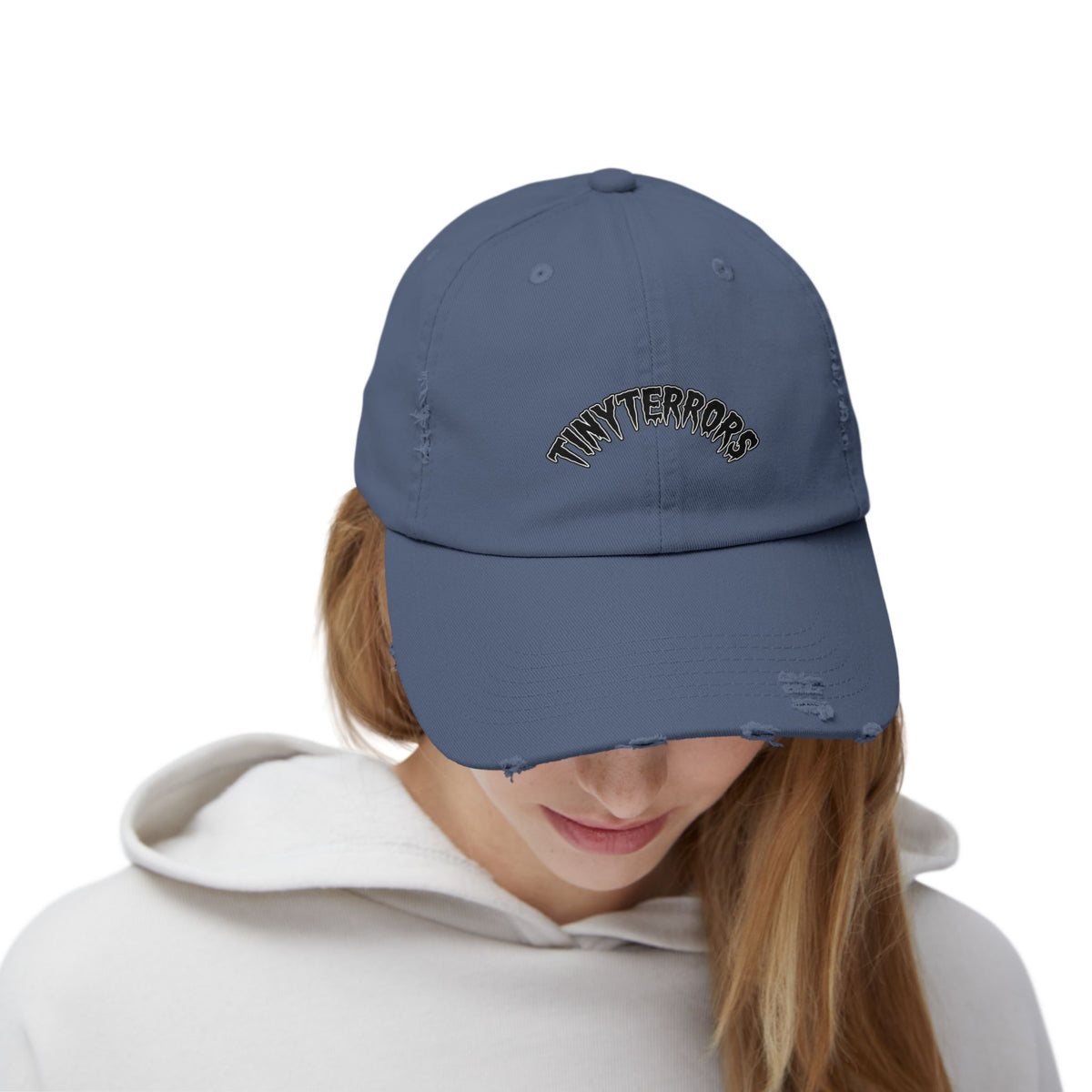 Tiny Terrors cap | distressed black baseball hat
