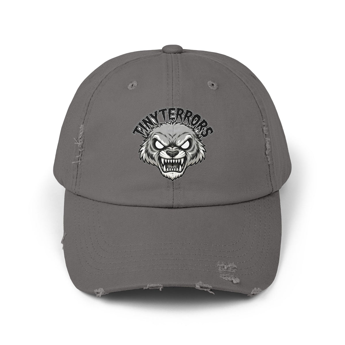 Tiny Terrors logo cap | distressed black baseball hat