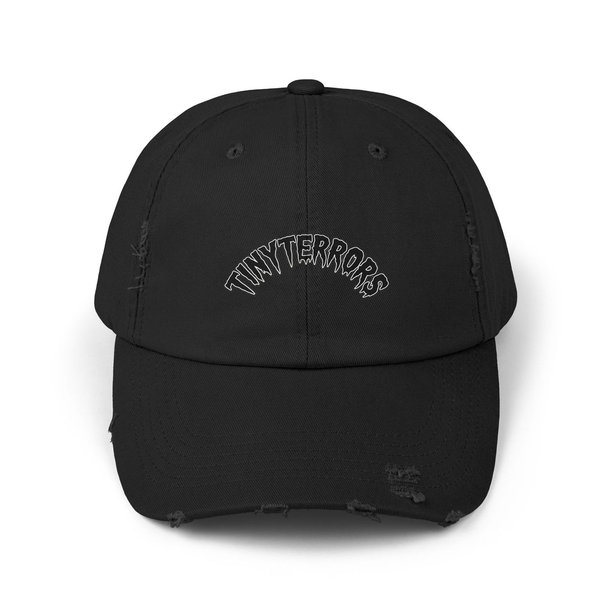 Tiny Terrors cap | distressed black baseball hat