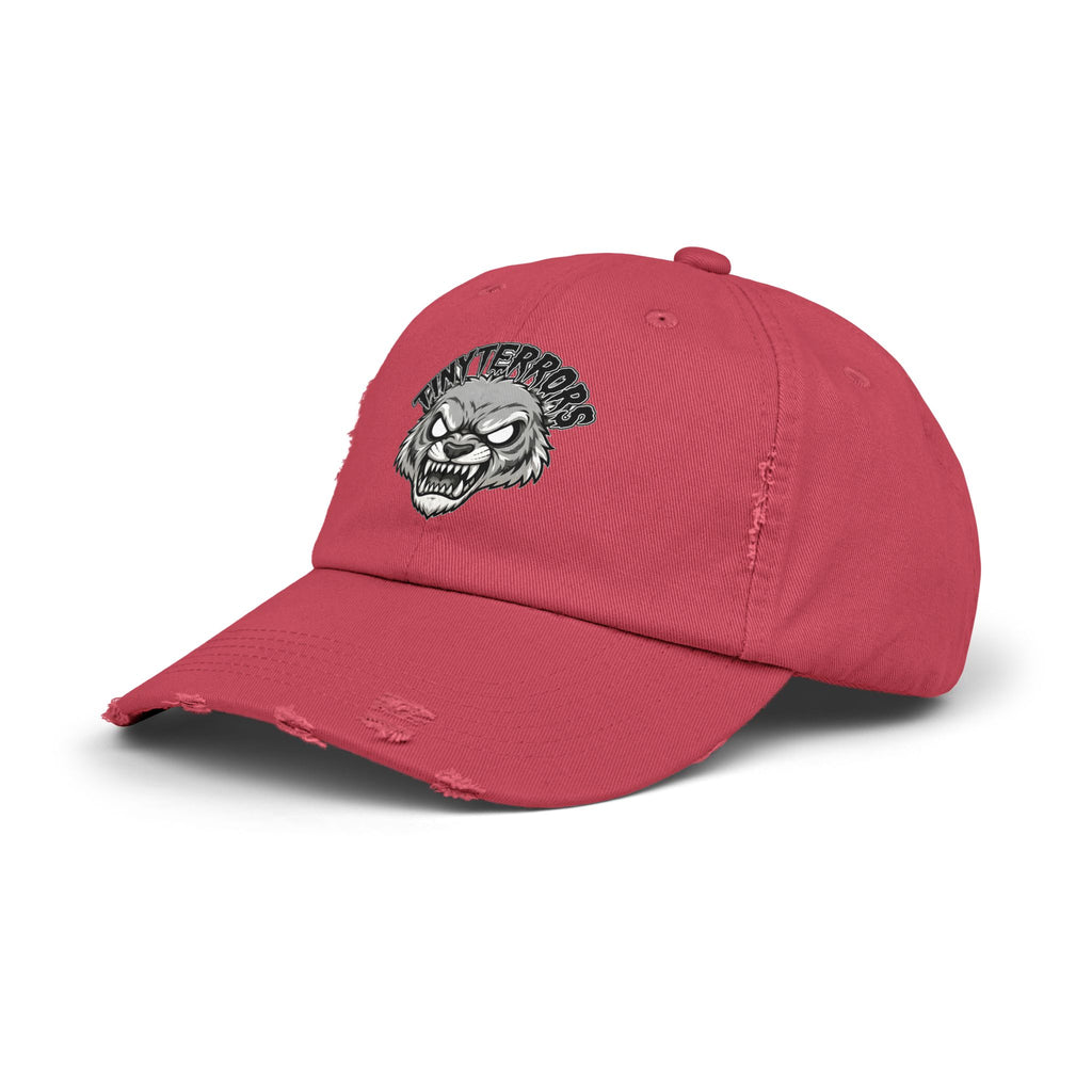 Tiny Terrors logo cap | distressed black baseball hat