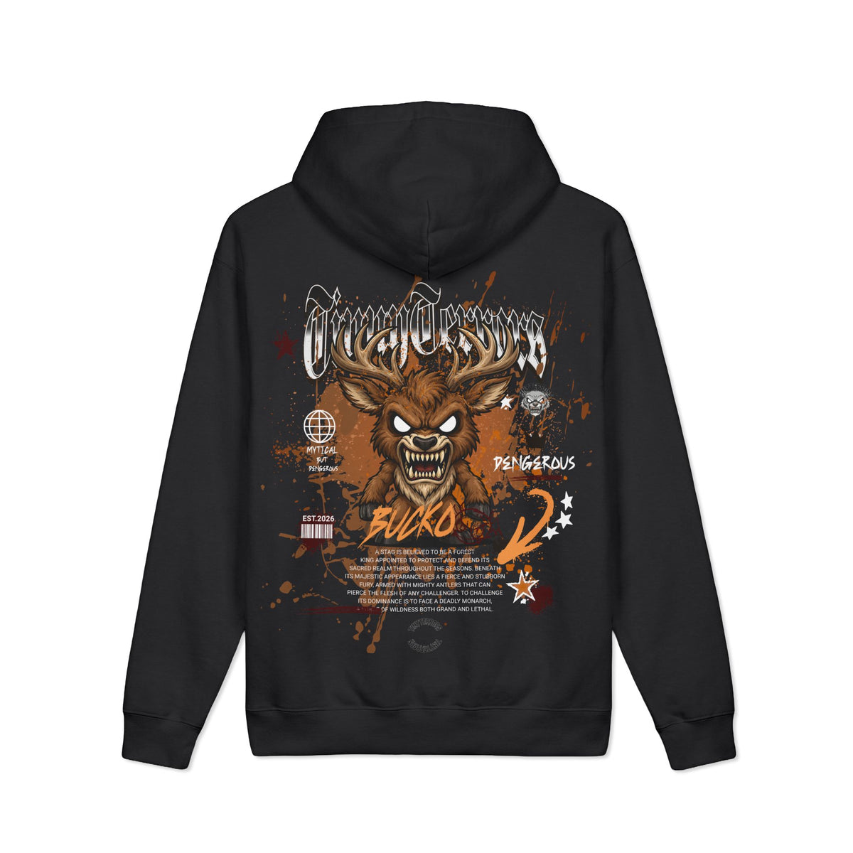 Scary BUCKO Hoodie | TINYterrors Graphic Hooded Sweatshirt
