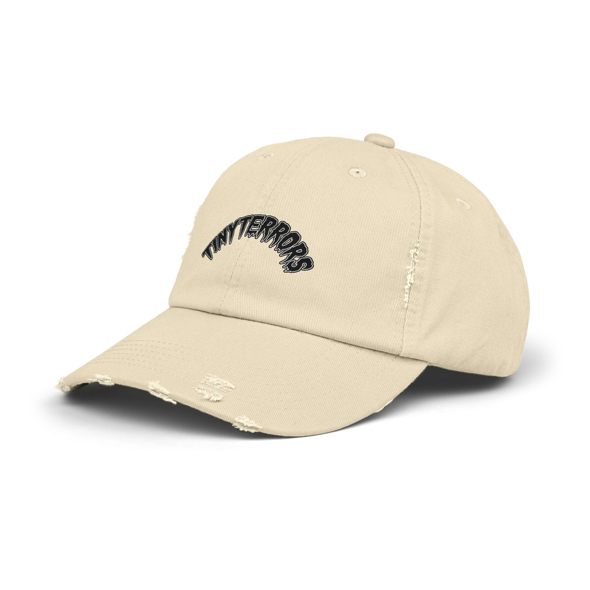 Tiny Terrors cap | distressed black baseball hat