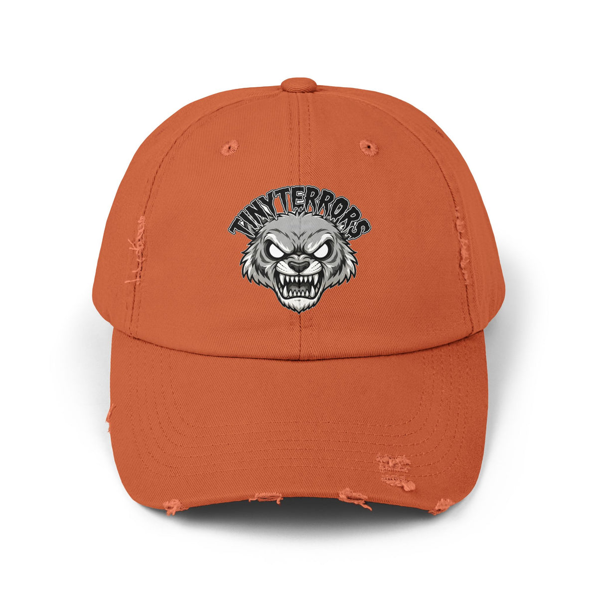 Tiny Terrors logo cap | distressed black baseball hat