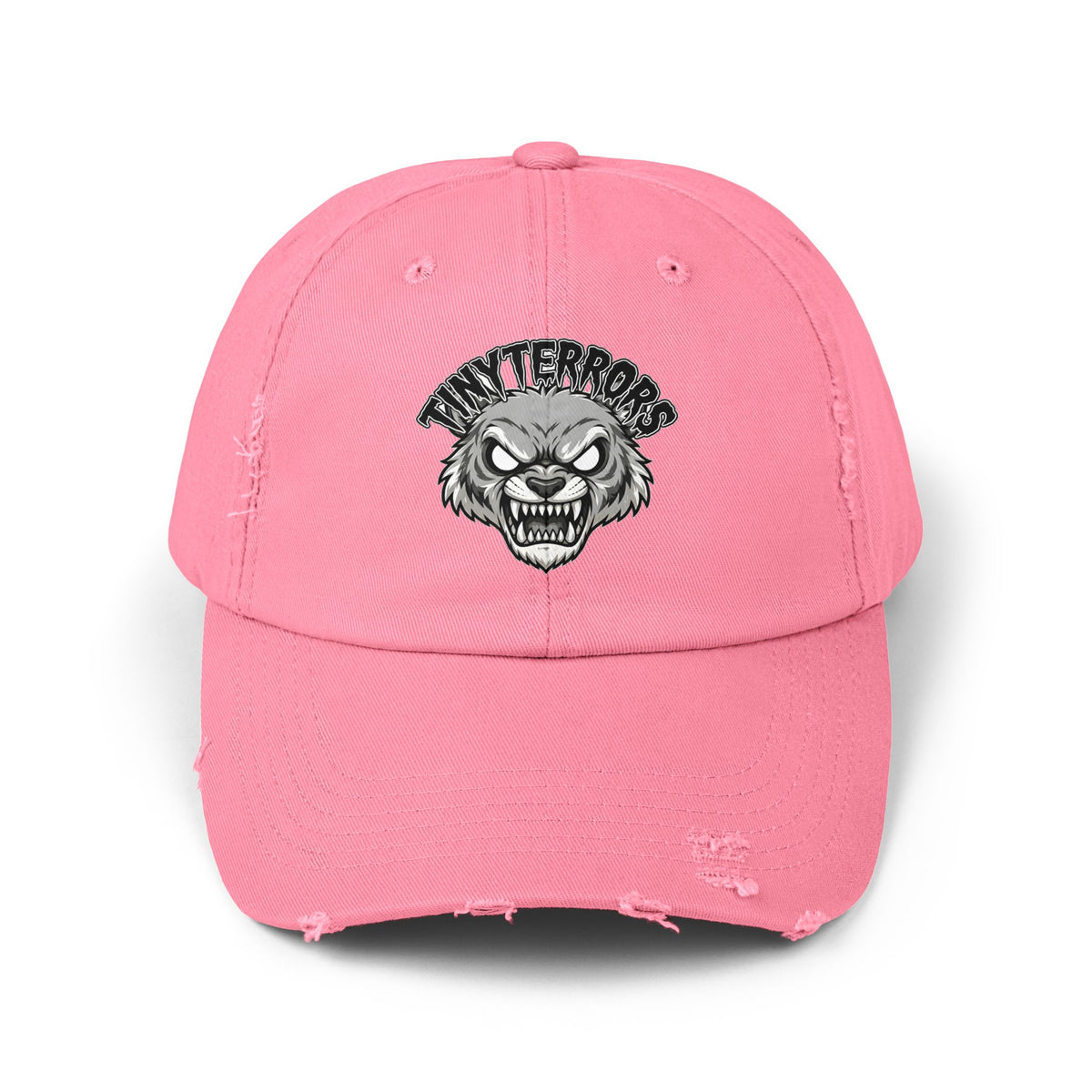 Tiny Terrors logo cap | distressed black baseball hat