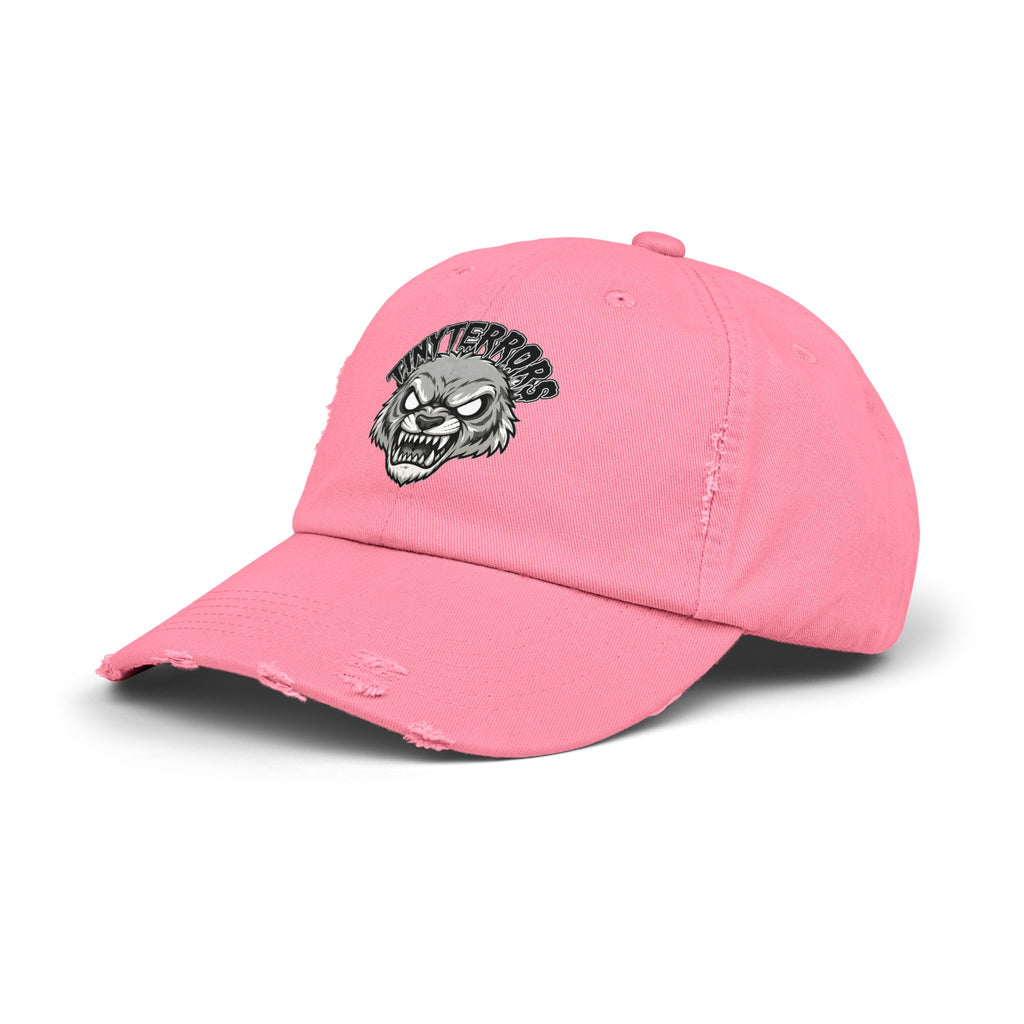 Tiny Terrors logo cap | distressed black baseball hat