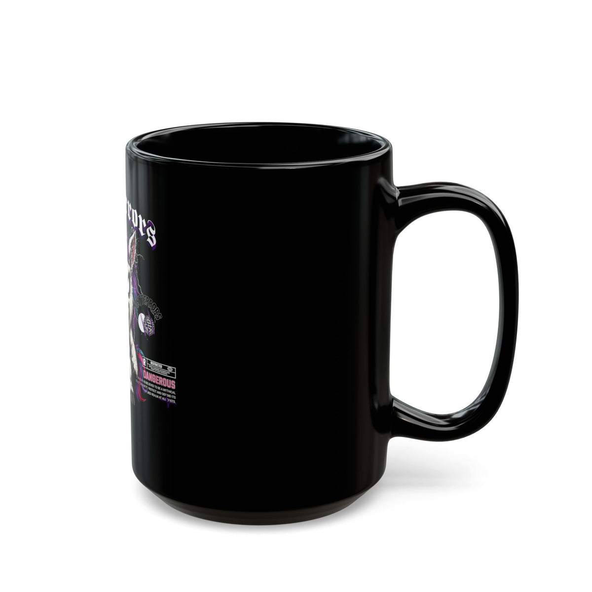 UNICO Demon Illustration Mug | Black Ceramic Coffee Cup