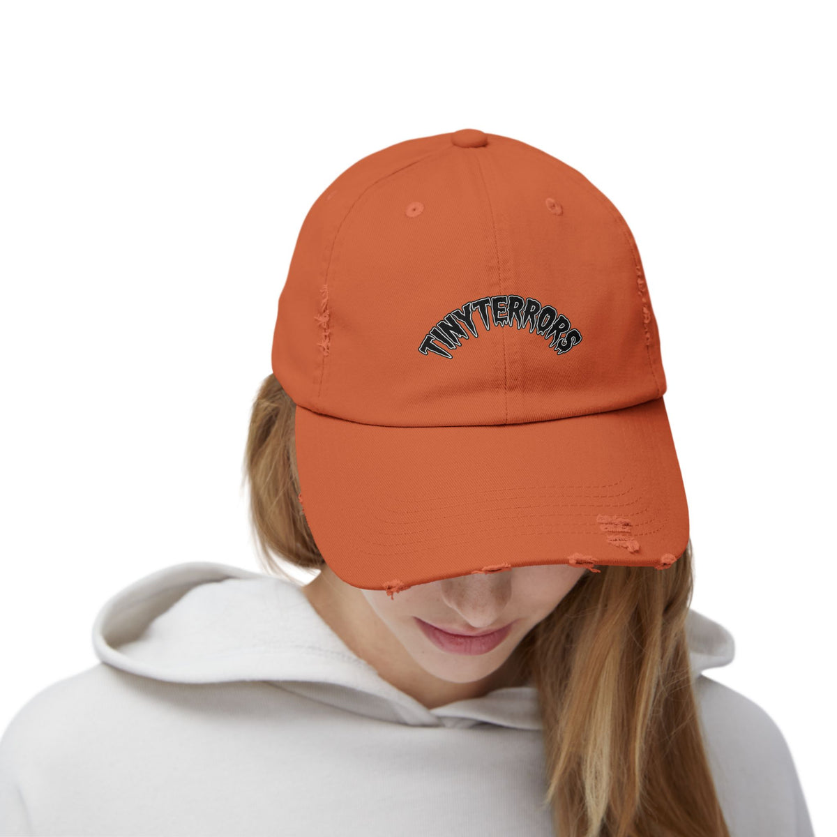 Tiny Terrors cap | distressed black baseball hat