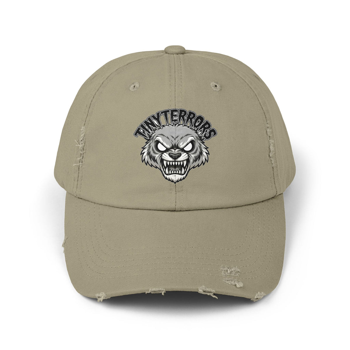 Tiny Terrors logo cap | distressed black baseball hat